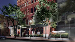 This rendering shows 110 Canal Street in Boston, a current office-to-hotel conversion project.