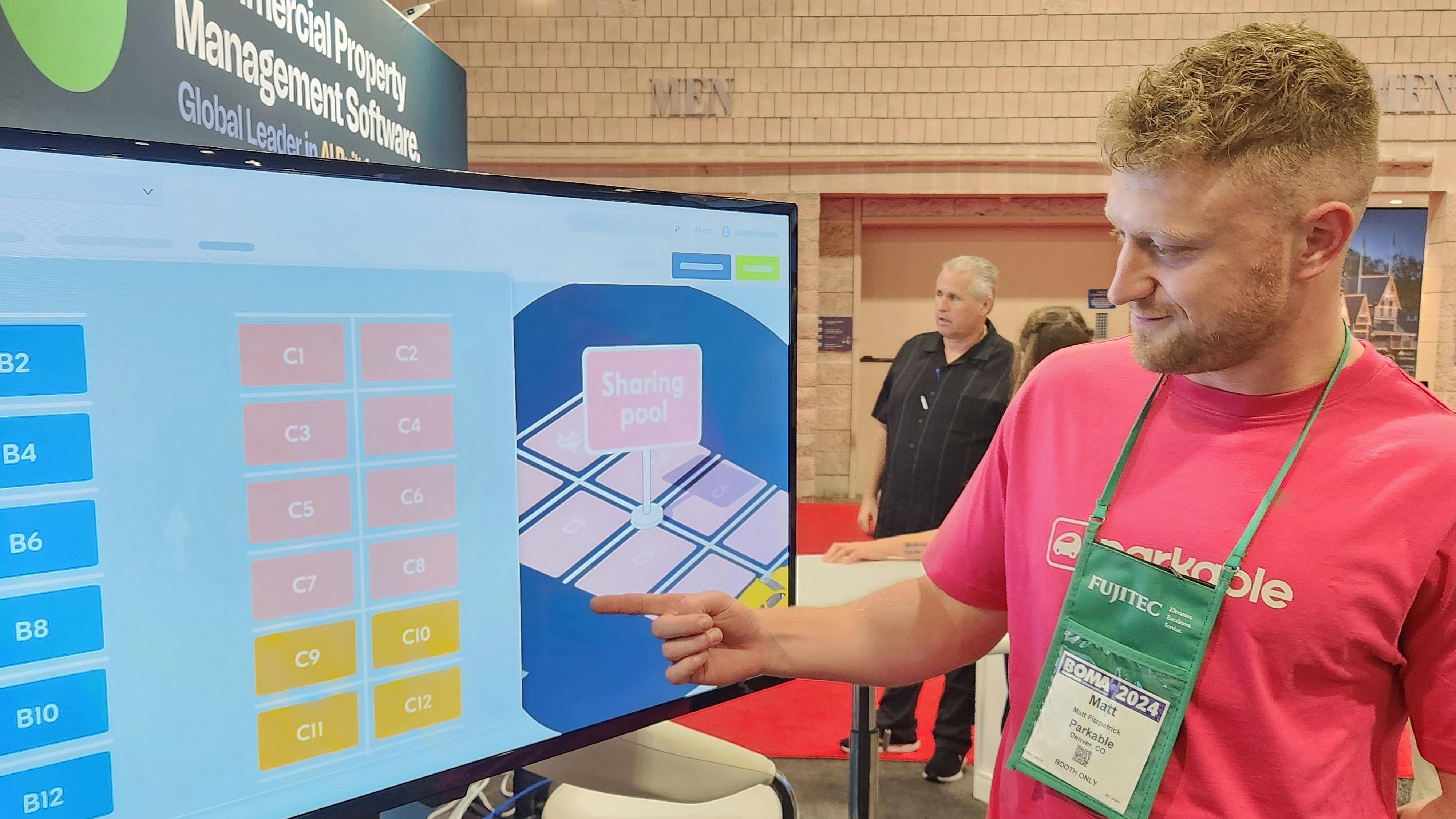 Matt Fitzpatrick of Parkable demonstrates the company&rsquo;s sophisticated software.