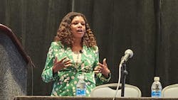 Portia Mount speaks to the Women in Commercial Real Estate Breakfast at the 2024 BOMA International Conference & Expo. Portia Mount speaks to the Women in Commercial Real Estate Breakfast at the 2024 BOMA International Conference & Expo.