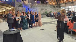 Kishia Swift, BAE of BOMA/Raleigh Durham, takes a group photo of the BOMA/Raleigh Durham team. The group had four buildings nominated for the 2024 TOBYs: Mutual Tower in the Renovated category, Durham I.D. in Life Sciences, 525@vine in Historical, and Perimeter Park 6 in 100,000-249,999 Square Feet. “We’re really excited to be here and we’re in full support of the Southern region,” noted Peter De Leon, general manager for Hines. Kishia Swift, BAE of BOMA/Raleigh Durham, takes a group photo of the BOMA/Raleigh Durham team. The group had four buildings nominated for the 2024 TOBYs: Mutual Tower in the Renovated category, Durham I.D. in Life Sciences, 525@vine in Historical, and Perimeter Park 6 in 100,000-249,999 Square Feet. “We’re really excited to be here and we’re in full support of the Southern region,” noted Peter De Leon, general manager for Hines.