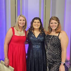 Samantha Fallon, senior learning experience manager for BOMI, and colleagues Lori Nichols, learning specialist, and Emily Jenkins, senior instructional designer, gather for a photo at the 2024 TOBY Awards. Samantha Fallon, senior learning experience manager for BOMI, and colleagues Lori Nichols, learning specialist, and Emily Jenkins, senior instructional designer, gather for a photo at the 2024 TOBY Awards.