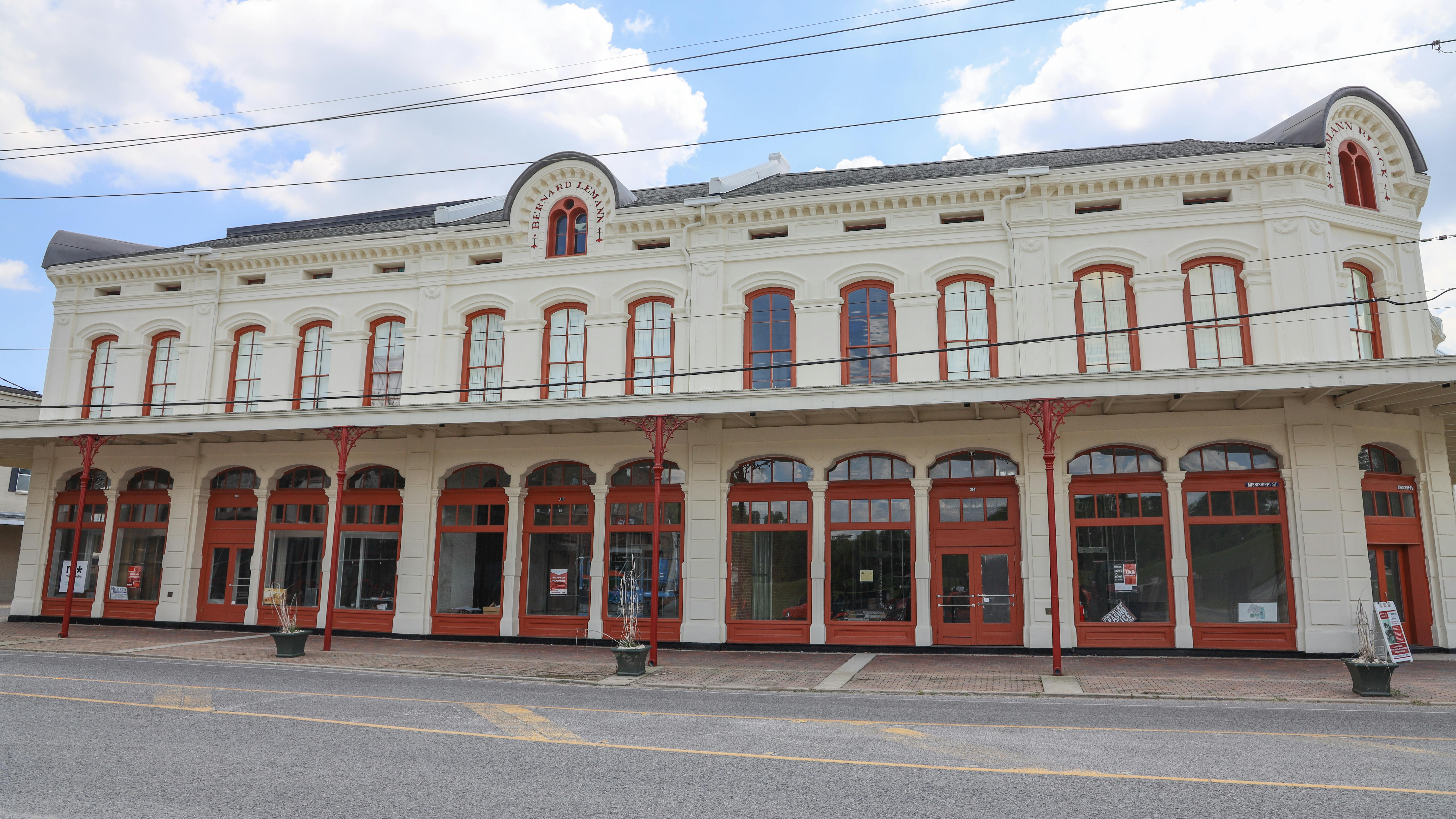 Built in the 1870s as a drygoods store, the Lemann Building has been adapted into a childhood learning center and residential lofts.