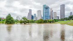 Houston’s Eleanor Park flooded due to Hurricane Harvey.