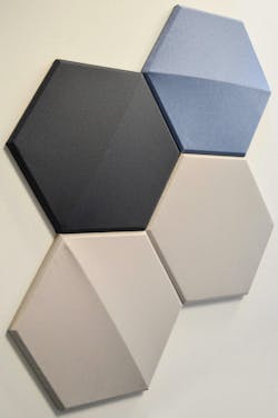 Acoustic product manufacturers offer a variety of shapes, including hexagons, circles, diamonds, squares, and scales. They can enhance the look of a space while addressing acoustic issues. Acoustic product manufacturers offer a variety of shapes, including hexagons, circles, diamonds, squares, and scales. They can enhance the look of a space while addressing acoustic issues.
