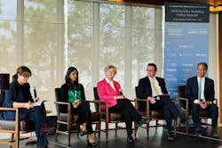 From left: Dr. Rebecca Katz, Georgetown University; Seema Bhangar, USGBC; Dr. Linda Lee, UV Angel; Dr. John McKeon, iAIR Institute; and Kenneth Mendez, Asthma and Allergy Foundation of America From left: Dr. Rebecca Katz, Georgetown University; Seema Bhangar, USGBC; Dr. Linda Lee, UV Angel; Dr. John McKeon, iAIR Institute; and Kenneth Mendez, Asthma and Allergy Foundation of America