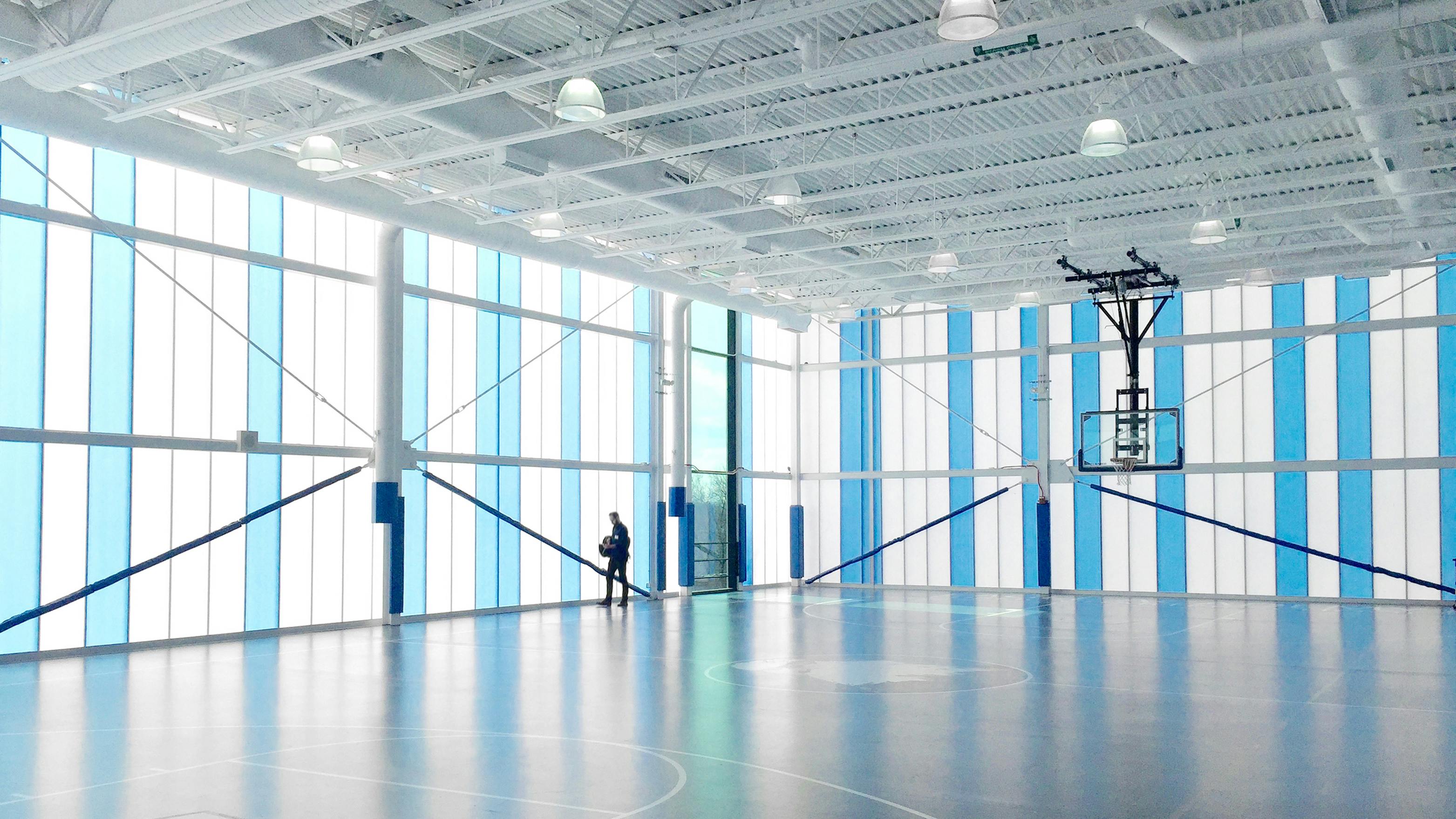 Eagle Academy in Washington, DC, features a translucent skin that allows controlled daylight to penetrate into the building&rsquo;s interior during the day. At night, it provides a distinctive soft glow.