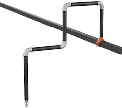 When using hard pipe and fittings to modify sprinkler systems, extra materials are needed to get sprinklers into the correct ceiling alignment. Each foot of pipe and fitting will impact the system’s hydraulics. When using hard pipe and fittings to modify sprinkler systems, extra materials are needed to get sprinklers into the correct ceiling alignment. Each foot of pipe and fitting will impact the system’s hydraulics.