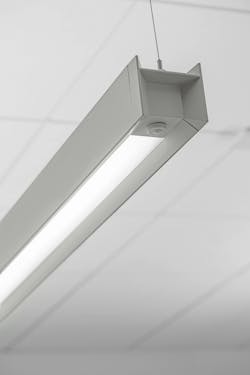 Luminaire-level lighting control is provided throughout the office. Luminaire-level lighting control is provided throughout the office.