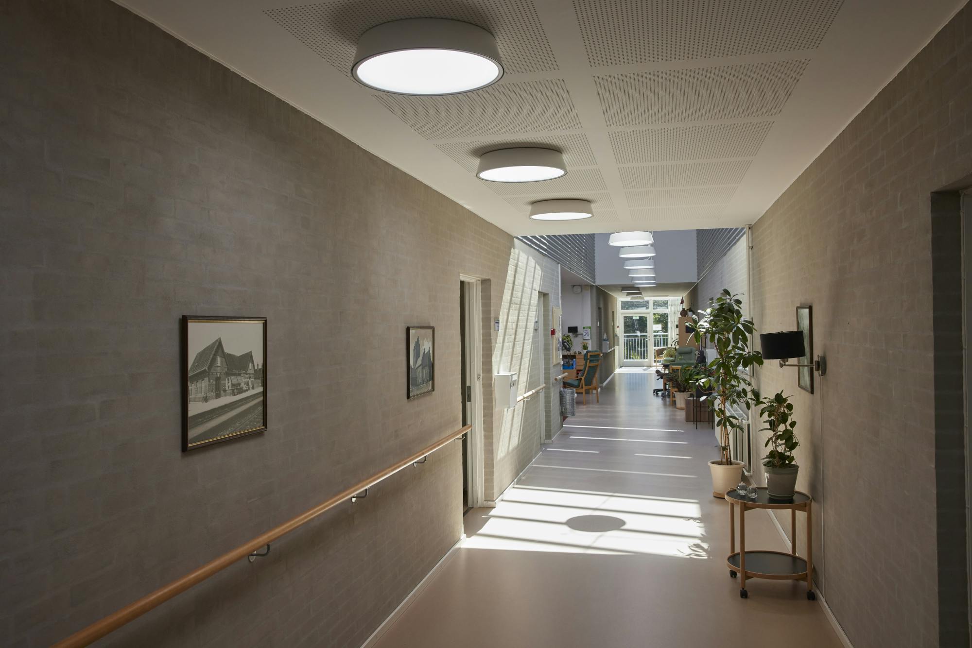 Staff is pleased to again have circadian lighting in the common areas including hallways in Bauneparken&rsquo;s dementia wing.