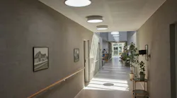 Staff is pleased to again have circadian lighting in the common areas including hallways in Bauneparken’s dementia wing.