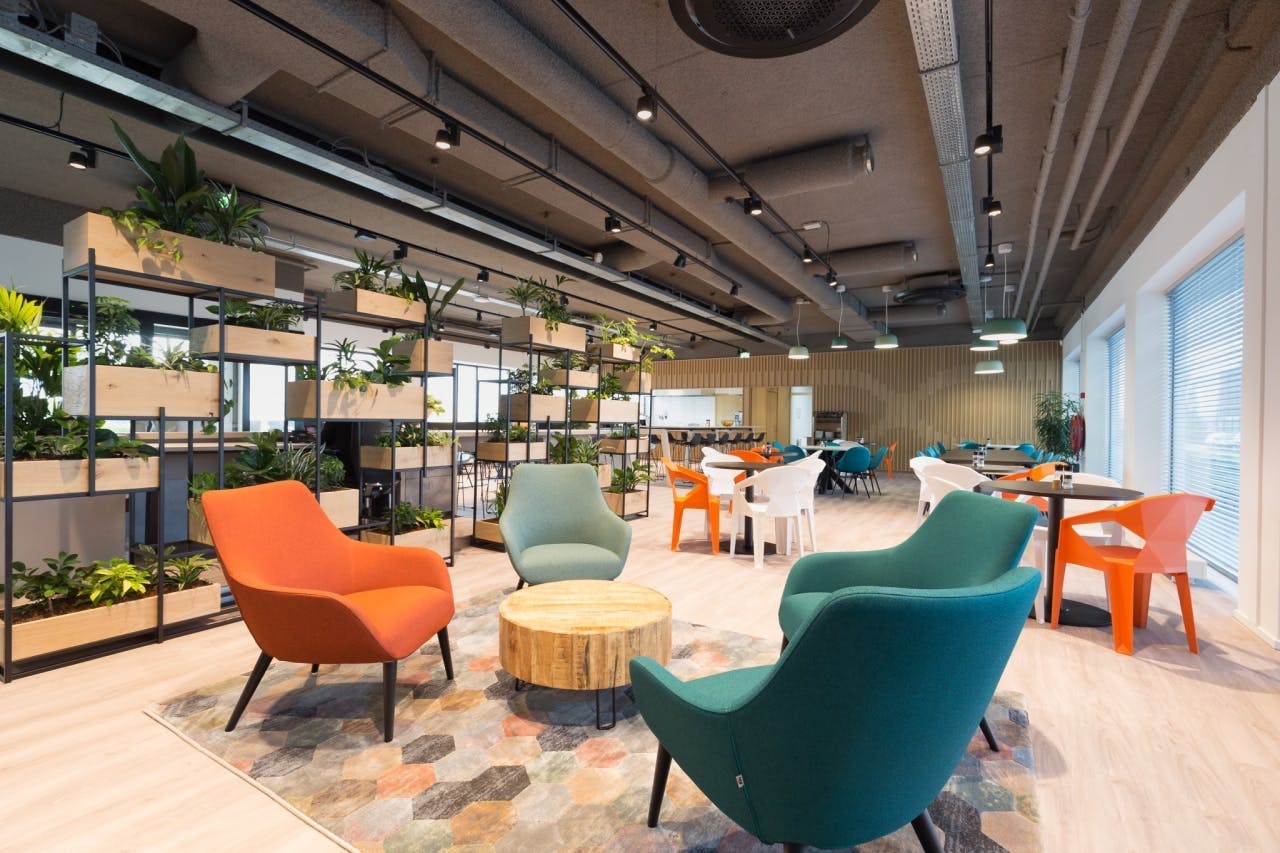 Energy savings and fluorescent replacements related to Europe&rsquo;s hazardous substance ban are stimulating sales for Glamox&rsquo;s PBS division, such as at this Dutch office of French IT services company Axians, in Capelle aan den IJssel. Axians was driven by energy savings.