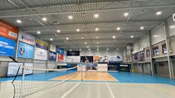 Courts at a volleyball facility in Genk, Belgium bring dynamic illumination to players and spectators with new LEDs and wireless lighting controls. Courts at a volleyball facility in Genk, Belgium bring dynamic illumination to players and spectators with new LEDs and wireless lighting controls.