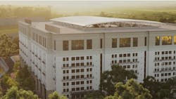 A rendering of the Munger dormitory. Windowless bedrooms are concentrated in the center of the building, surrounded by windowed common areas. A rendering of the Munger dormitory. Windowless bedrooms are concentrated in the center of the building, surrounded by windowed common areas.