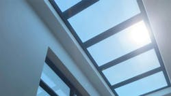 A row of Virtual Sun artificial skylight units A row of Virtual Sun artificial skylight units