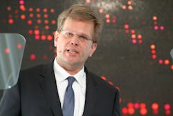 In a sense, ams Osram is going through a 're-Osramification,' as former Osram Opto boss Aldo Kamper returns to the now combined company and is looking at trimming the ams portfolio. He’s pictured here at the 2017 opening of the Kulim, Malaysia LED factory, when he was running the Osram semiconductor division. The plant is expanding and is vital to ams Osram’s future in micro LEDs. In a sense, ams Osram is going through a 're-Osramification,' as former Osram Opto boss Aldo Kamper returns to the now combined company and is looking at trimming the ams portfolio. He’s pictured here at the 2017 opening of the Kulim, Malaysia LED factory, when he was running the Osram semiconductor division. The plant is expanding and is vital to ams Osram’s future in micro LEDs.