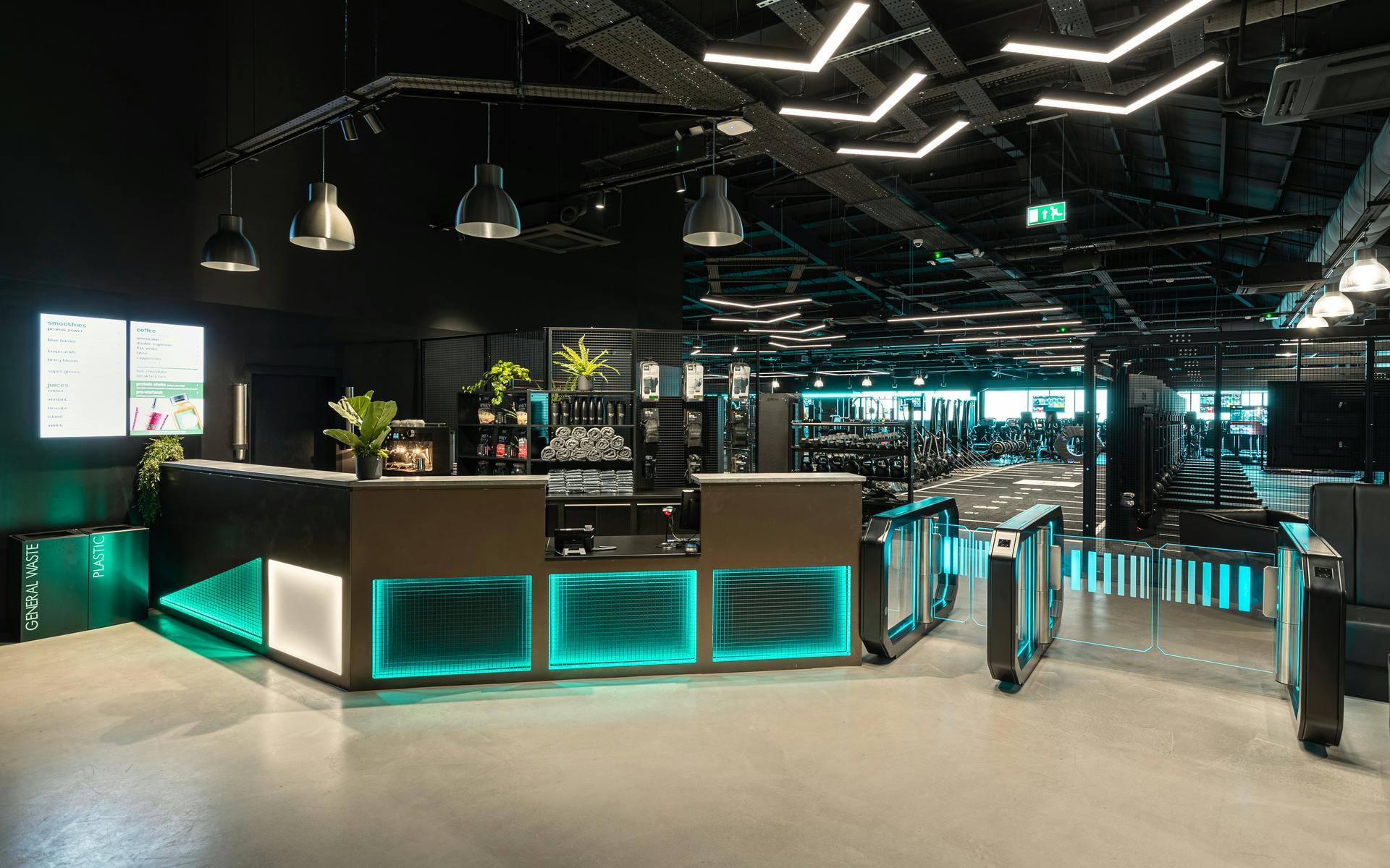 If you build it they might come, and even stay. Everlast Gyms in the UK hopes the new lighting at Denton (above) and Preston (below) enhances the experience for members across all 69 of its locations.