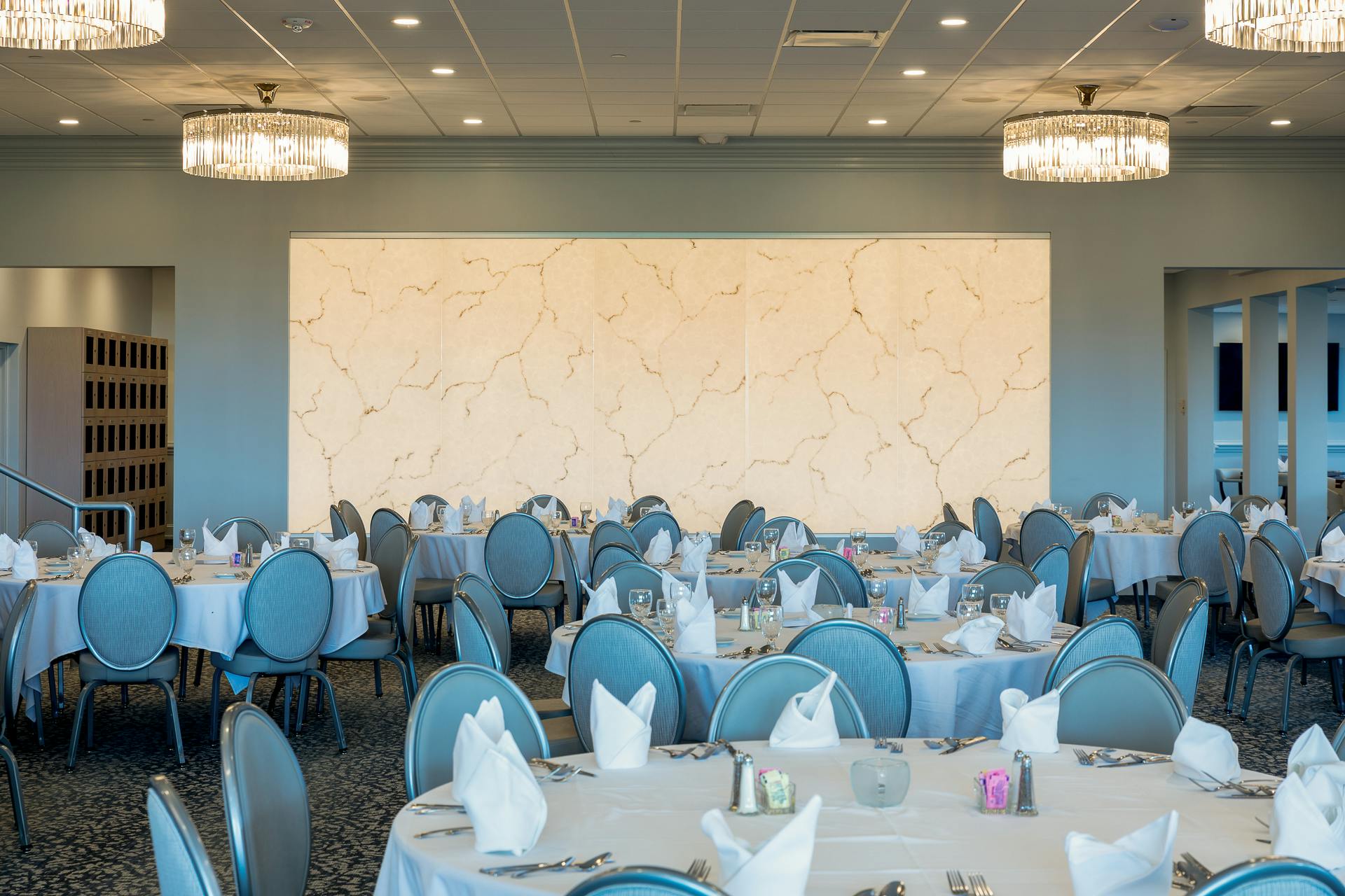 Summit Hills Country Club enhances member experience with SSL accent wall for special occasions.