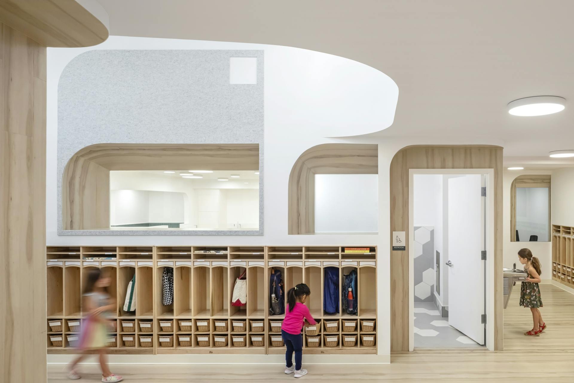 Barker Associates Architecture Office (BAAO) developed the complete lighting, fixture, and architectural design for the City Kids preschool in Brooklyn, N.Y.