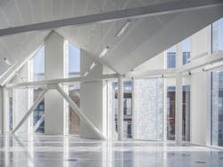 A couple years ago Fagerhult provided smart lighting for 22 Handyside Street, a modern three-story office building in London’s King’s Cross section that uses a mix of natural and artificial light by design. Fagerhult hopes to ramp up its connected lighting business, where “traction” is good but customer education is a challenge. A couple years ago Fagerhult provided smart lighting for 22 Handyside Street, a modern three-story office building in London’s King’s Cross section that uses a mix of natural and artificial light by design. Fagerhult hopes to ramp up its connected lighting business, where “traction” is good but customer education is a challenge.