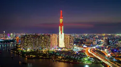 The Landmark 81 tower in Ho Chi Minh City is illuminated by ams Osram’s Traxon Technologies, one of the few lighting system businesses remaining at the company.