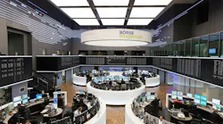 Don’t look for the OSR symbol on the Frankfurt Stock Exchange trading floor after next Wednesday, because you won’t find it. You might spot ams Osram product, though, as the some of the lighting in the photo above comes from their Traxon unit. (Photo credit: Image courtesy of Deutsche Börse AG.)