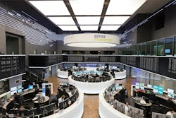 Don’t look for the OSR symbol on the Frankfurt Stock Exchange trading floor after next Wednesday, because you won’t find it. You might spot ams Osram product, though, as the some of the lighting in the photo above comes from their Traxon unit. (Photo credit: Image courtesy of Deutsche Börse AG.) Don’t look for the OSR symbol on the Frankfurt Stock Exchange trading floor after next Wednesday, because you won’t find it. You might spot ams Osram product, though, as the some of the lighting in the photo above comes from their Traxon unit. (Photo credit: Image courtesy of Deutsche Börse AG.)