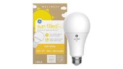 New LED retrofit lamps dubbed “sun filled” by GE Lighting leverage Seoul Semiconductor’s SunLike LEDs based on a 450-nm violet pump source that eliminates the blue peak generally considered to suppress melatonin production and impact normal human circadian rhythms. (Photo credit: Image courtesy of GE Lighting, a Savant company.) New LED retrofit lamps dubbed “sun filled” by GE Lighting leverage Seoul Semiconductor’s SunLike LEDs based on a 450-nm violet pump source that eliminates the blue peak generally considered to suppress melatonin production and impact normal human circadian rhythms. (Photo credit: Image courtesy of GE Lighting, a Savant company.)