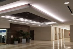 GE Current has expanded its commercial lighting portfolio with the acquisition of Forum Lighting, a provider of linear and geometric architectural SSL products for surface mounted or recessed applications. (Photo credit: Image of Forum Lighting installation courtesy of GE Current, a Daintree company.) GE Current has expanded its commercial lighting portfolio with the acquisition of Forum Lighting, a provider of linear and geometric architectural SSL products for surface mounted or recessed applications. (Photo credit: Image of Forum Lighting installation courtesy of GE Current, a Daintree company.)