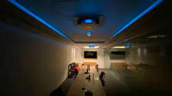 Signify brings ultraviolet germicidal irradiation (UVGI) technology to Honeywell’s commercial building offerings for healthier indoor environments. Signify’s upper-air room disinfection fixture deactivates pathogens with UV-C band energy. (Photo courtesy of Signify.)
