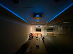 Signify brings ultraviolet germicidal irradiation (UVGI) technology to Honeywell’s commercial building offerings for healthier indoor environments. Signify’s upper-air room disinfection fixture deactivates pathogens with UV-C band energy. (Photo courtesy of Signify.) Signify brings ultraviolet germicidal irradiation (UVGI) technology to Honeywell’s commercial building offerings for healthier indoor environments. Signify’s upper-air room disinfection fixture deactivates pathogens with UV-C band energy. (Photo courtesy of Signify.)