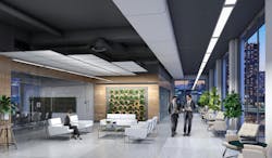 The Modulus DC-powered distribution scheme from Acuity Brands will bring a low-voltage power conversion and controls option to the company’s LED lighting portfolio. (Photo credit: Image courtesy of Acuity Brands.) The Modulus DC-powered distribution scheme from Acuity Brands will bring a low-voltage power conversion and controls option to the company’s LED lighting portfolio. (Photo credit: Image courtesy of Acuity Brands.)