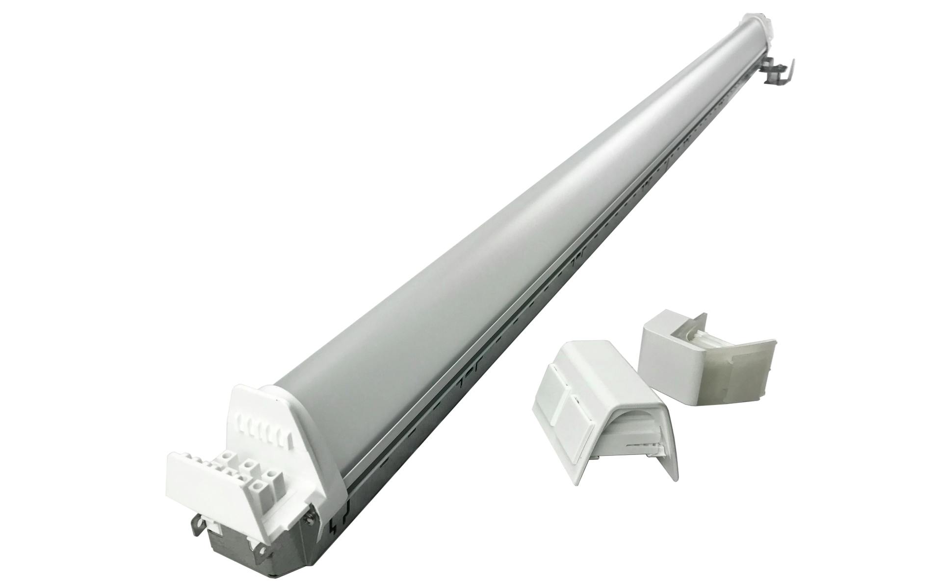 First impressions count, and this LUR refit fixture is the first product that Current&rsquo;s new owner AIP showed when it unveiled new wares two months ago at LightFair, hailing the product for a quick installation time. AIP seems intent on making sure an industrial image gets equal play with digital. Digital is still on the menu, though. This LUR includes &ldquo;photo banding&rdquo; technology that Current says is more precise than Bluetooth for indoor positioning in retail. (Photo credit: Image courtesy of Current, powered by GE.)