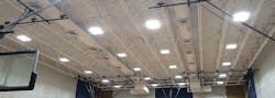 FSG is no stranger to the commercial lighting business. The 35-year-old company has provide lighting at many locations, such in this school gymnasium project. (Photo credit: Image courtesy of Facility Solutions Group.) FSG is no stranger to the commercial lighting business. The 35-year-old company has provide lighting at many locations, such in this school gymnasium project. (Photo credit: Image courtesy of Facility Solutions Group.)