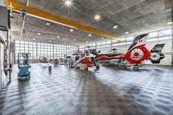 Zumtobel guarantees lux levels in lighting-as-a-service contract at Swiss helicopter hangar Zumtobel guarantees lux levels in lighting-as-a-service contract at Swiss helicopter hangar