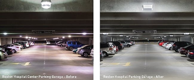 Reston Hospital retrofits parking facility with Cree LED fixtures and controls