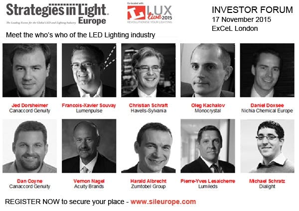 SIL Europe Investor Forum provides the expert's view on opportunities in LED and lighting industry