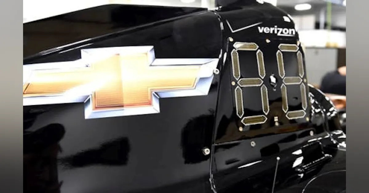 Window Display Daniel Racing IndyCar racing autos will sport LED-based display panels for fan ...