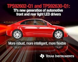 TI adds LED driver ICs for automotive forward and rear lighting TI adds LED driver ICs for automotive forward and rear lighting
