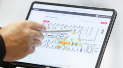 The room occupancy information on the tablet pictured above came from the lights in an earlier iteration involving Signify customer SPIE Fleischhauer in Germany. Signify is now also offering the capability from room-mounted sensors outside of the lighting system.