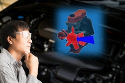 Augmented reality can help technicians visualize repairs, such as in this mock-up involving a car engine. On a naval ship, visual instructions can be sent remotely, making the last leap to the glasses via Li-Fi. Augmented reality can help technicians visualize repairs, such as in this mock-up involving a car engine. On a naval ship, visual instructions can be sent remotely, making the last leap to the glasses via Li-Fi.