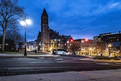 Albany, N.Y. (pictured) hopes to add Upciti’s sensors and image analysis wares to its Signify IoT streetlights. Albany, N.Y. (pictured) hopes to add Upciti’s sensors and image analysis wares to its Signify IoT streetlights.