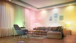 This WiZ smart living room will soon get even smarter when it gains the intelligence to better communicate with door locks, windows, TVs, and other Internet-connected things. (Photo credit: Image courtesy of Signify.) This WiZ smart living room will soon get even smarter when it gains the intelligence to better communicate with door locks, windows, TVs, and other Internet-connected things. (Photo credit: Image courtesy of Signify.)