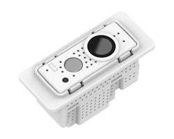SpectraSafe is a video security IoT platform that connects cameras integrated within linear LED luminaires. Hubbell Lighting says an IR LED and ambient light sensor combo enables the camera to capture security images in low- and no-light conditions, which are then uploaded securely to cloud storage. (Photo credit: Image courtesy of Hubbell Lighting.) SpectraSafe is a video security IoT platform that connects cameras integrated within linear LED luminaires. Hubbell Lighting says an IR LED and ambient light sensor combo enables the camera to capture security images in low- and no-light conditions, which are then uploaded securely to cloud storage. (Photo credit: Image courtesy of Hubbell Lighting.)