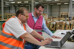 As Signify ventures out for more IoT lighting jobs, such as this one at the Pilkington Automotive warehouse in Gelsenkirchen, Germany, it can now flash the DEKRA seal. (Photo credit: Image courtesy of Signify.) As Signify ventures out for more IoT lighting jobs, such as this one at the Pilkington Automotive warehouse in Gelsenkirchen, Germany, it can now flash the DEKRA seal. (Photo credit: Image courtesy of Signify.)