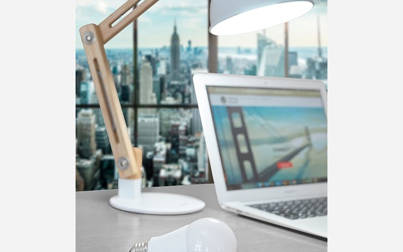 This SunTrac A19 LED bulb will be part of the Healthe circadian lighting systems at Watermark. (Photo credit: Image courtesy of Healthe Inc.)