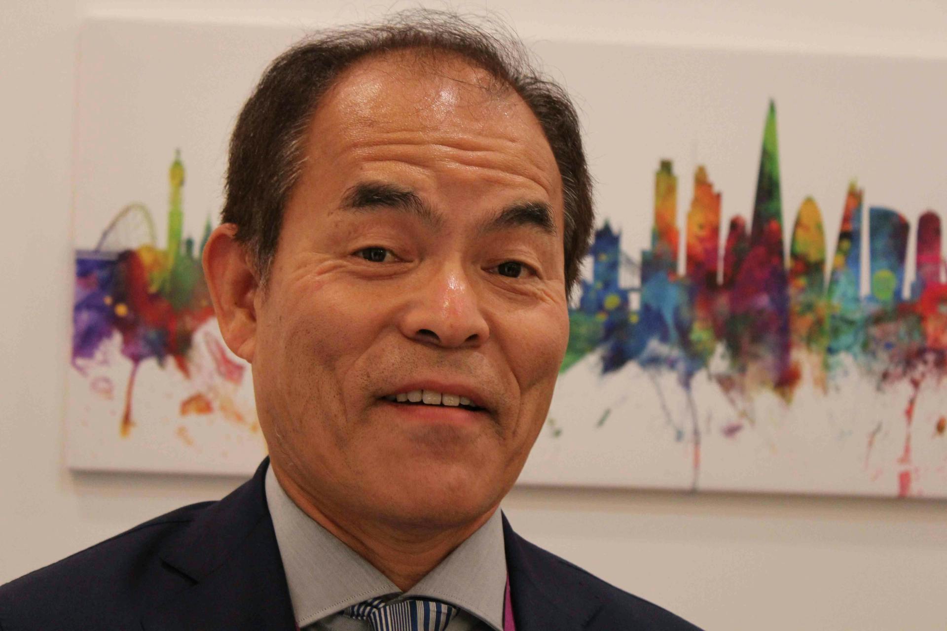 Shuji Nakamura&rsquo;s company SLD Laser believes a laser is not just for lighting and is going to CES to prove it. [Photo credit: Image courtesy of Mark Halper.]