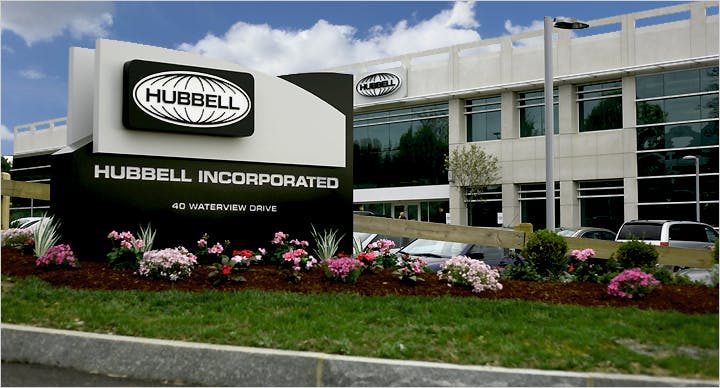 Hubbell is providing its Signify-enabled IPS luminaires through a general services group based at headquarters in Shelton, CT, rather than directly through its Greenville, SC-based lighting group. (Photo credit: Image by user Sureskrishnas on Wikimedia Commons; used under Creative Commons license CC BY-SA 4.0 for editorial purposes - https://commons.wikimedia.org/wiki/File:HubbellHQ1.jpg.)