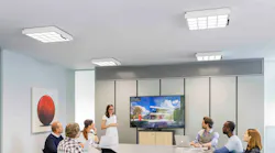 Philips LED luminaires embedded with Signify Trulifi 6002 technology provide light and data at Clearhout Communication in Ghent. (Photo credit: Image courtesy of Signify.)