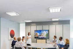 Philips LED luminaires embedded with Signify Trulifi 6002 technology provide light and data at Clearhout Communication in Ghent. (Photo credit: Image courtesy of Signify.) Philips LED luminaires embedded with Signify Trulifi 6002 technology provide light and data at Clearhout Communication in Ghent. (Photo credit: Image courtesy of Signify.)