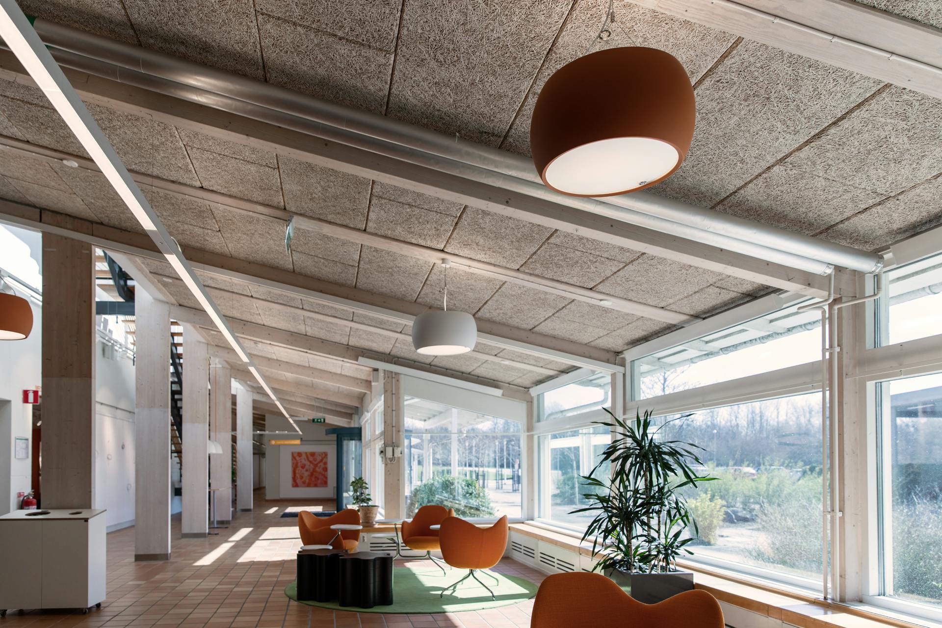 Wirepas technology is embedded in these Fagerhult LED lights at the Medicon Village research park in Lund, Sweden, as LEDs Magazine has reported. (Photo credit: Image courtesy of Securitas and Fagerhult.)